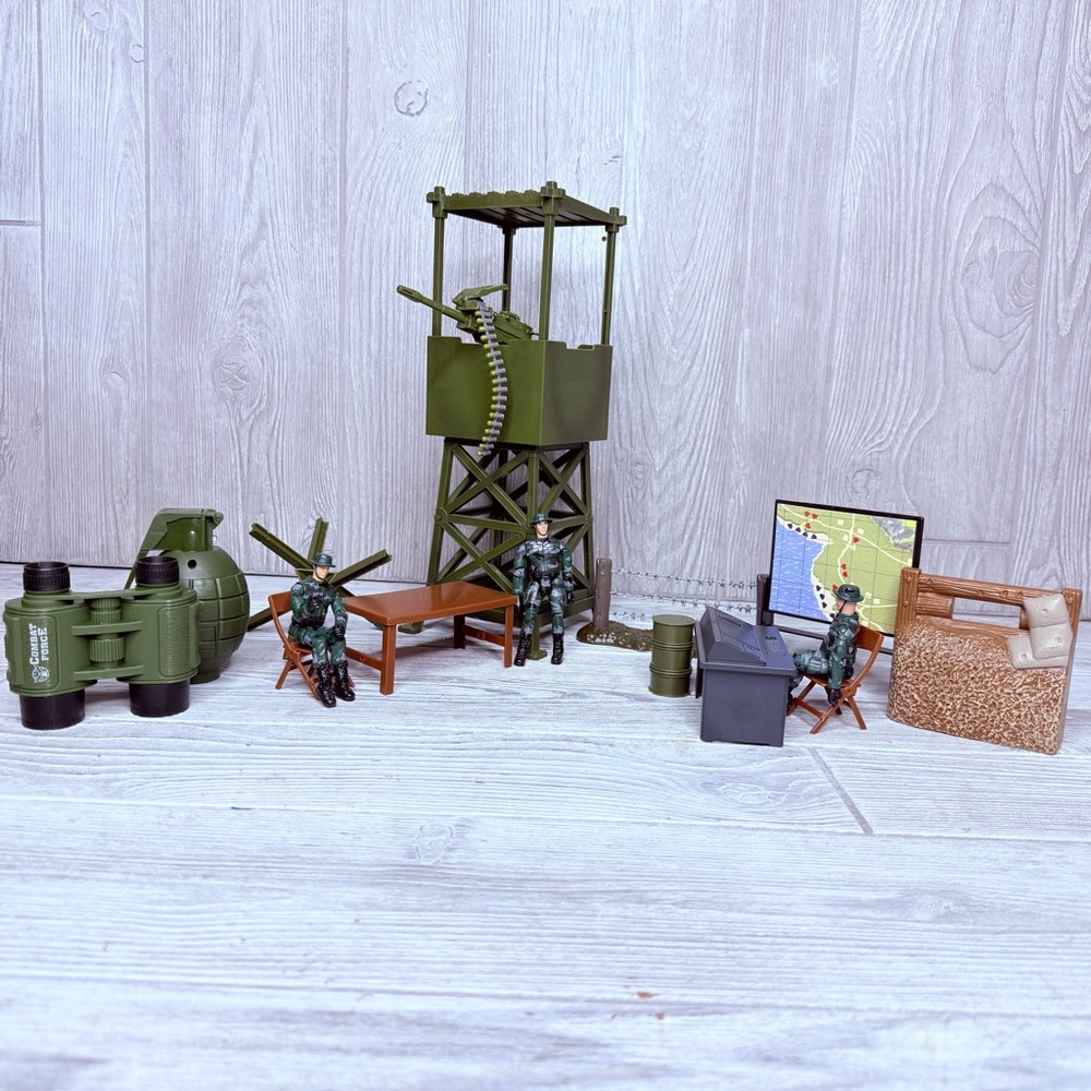 Vintage click n play lookout tour arm pretend play playset action figures toy